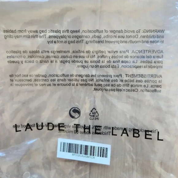 NWT hot and trendy Laude the Label black & white "Gabby the Macrame Bag" - Picture 6 of 6